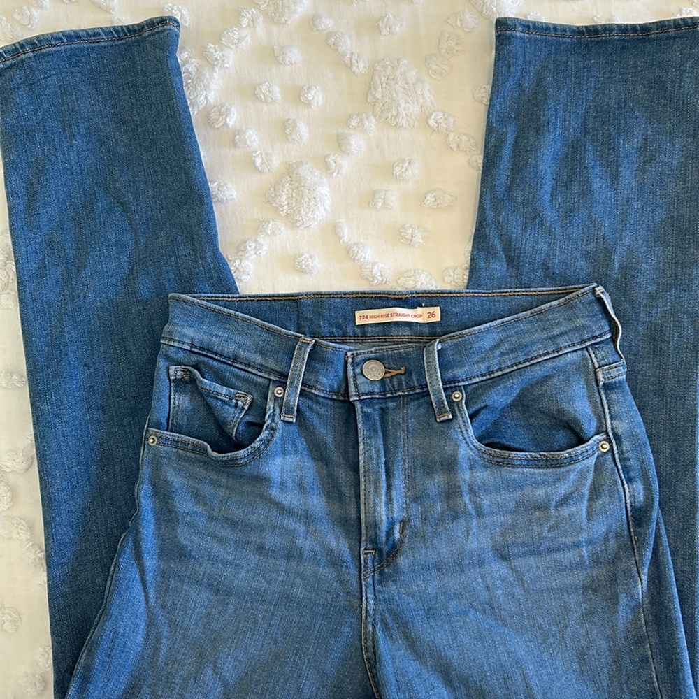 Levi’s High Rise Straight Crop - Picture 4 of 7